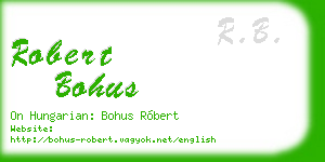 robert bohus business card